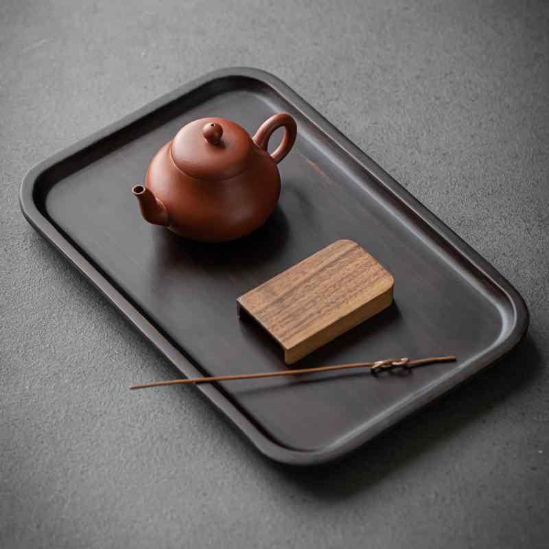 茶盤 ティートレー トレイ 道具 お盆 レトロ モダン 和風 竹製 家庭用 お茶 コーヒー ティーカップ スナック フルーツ ディナー 長方形 ブラウン