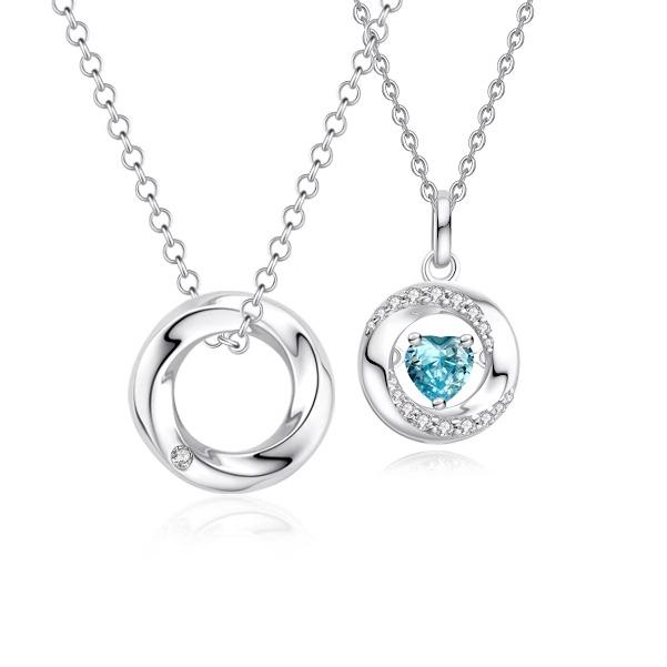 ネックレス レディース メンズ アクセサリー かわいい おしゃれ ジュエリー ハート カップル チェーン シルバー