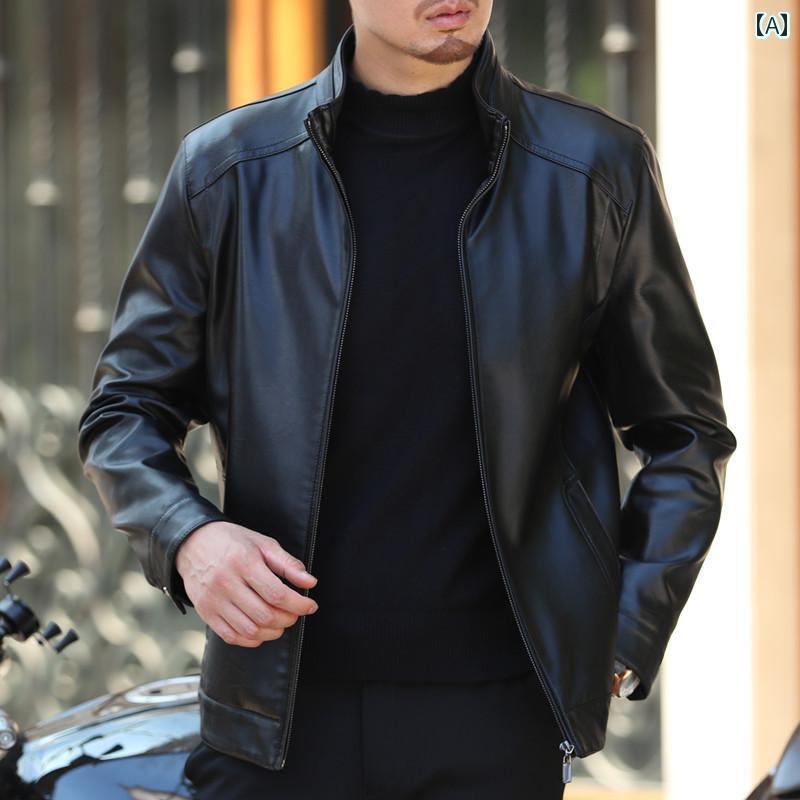 楽天市場】レザー ジャケット メンズ ライダース 革ジャン 秋冬 ロング