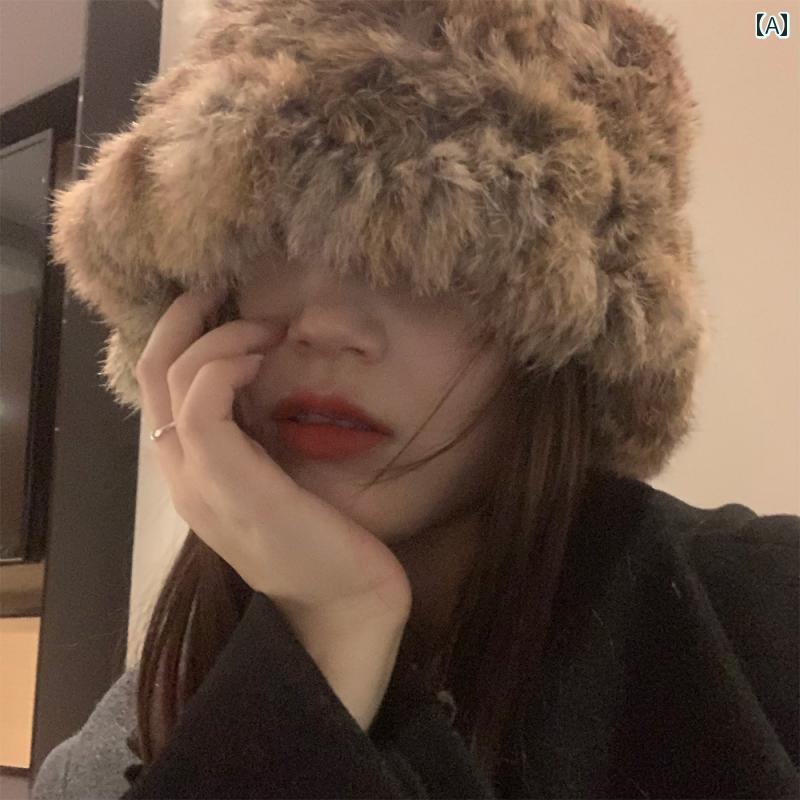 バケットハット ニット レディース カジュアル 帽子 秋冬 韓国 ファーハット 厚手 暖かい 耳あて ウール かわいい 茶色 グレー ベージュ