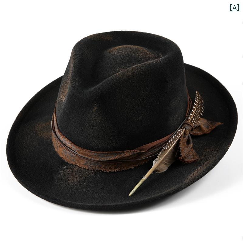楽天市場】中折れハット メンズ Fuji Hat ウール フェルトハット