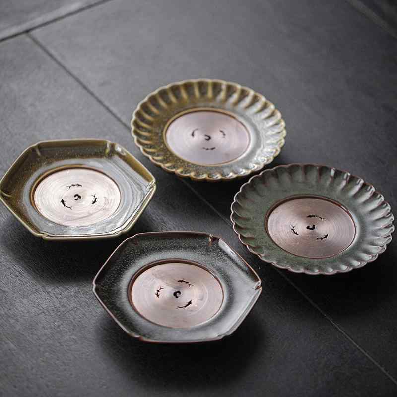 トレイ おしゃれ バブル 真鍮 ポット カンフー ティー レトロ 花びら 茶道 アクセサリー