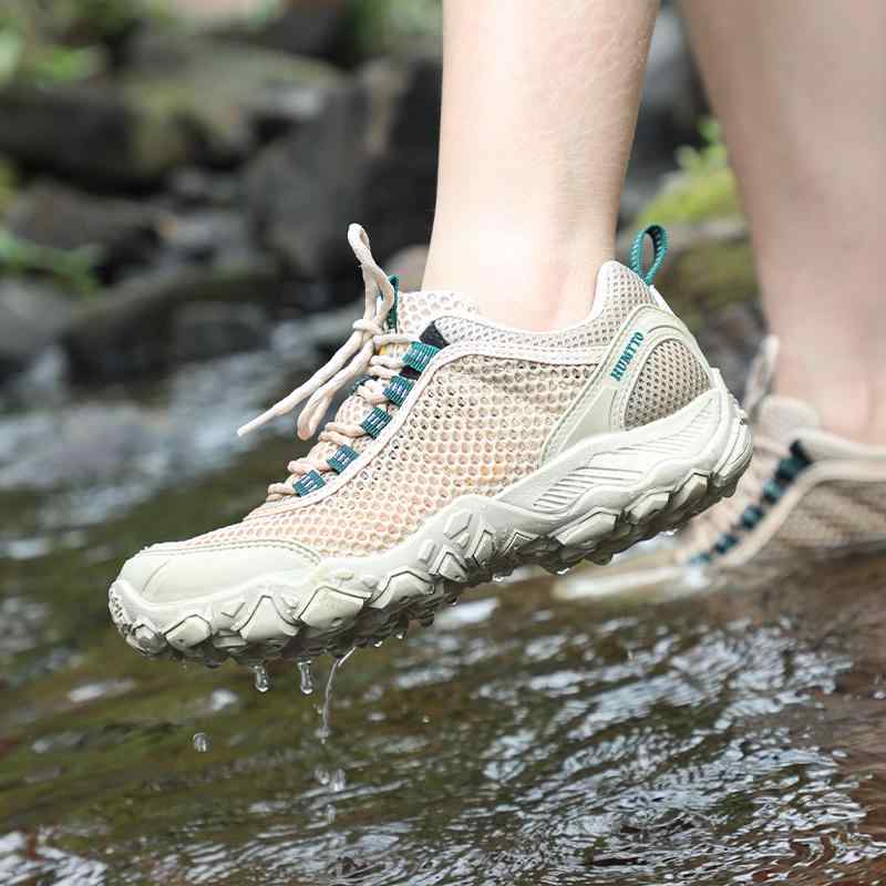 登山靴 フィッシングシューズ ハイキング アウトドア メンズ レディース 夏 滑り止め 耐摩耗 水陸両用 速乾 通気性 ベージュ ピンク グレー｜Grams店