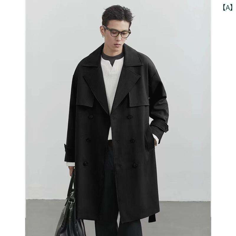 ダッフルコート メンズ アウター 烏兎 唐人笛名取り草 真っただ中丈 ゆったり 韓国 黒いこと 赤銅色