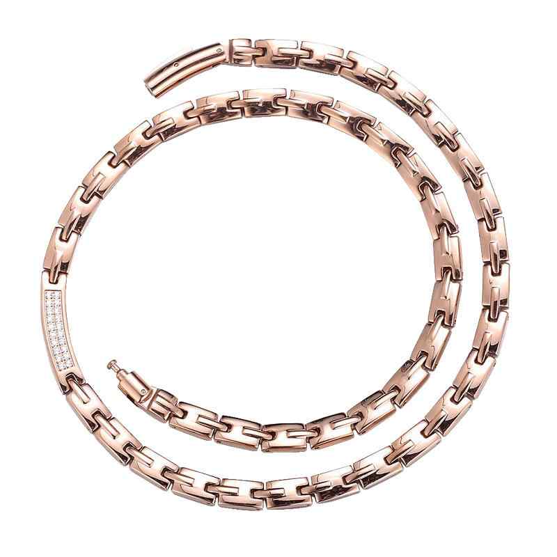ネックレス メンズ レディース アクセサリー チタン ローズゴールド ジュエリー チェーン