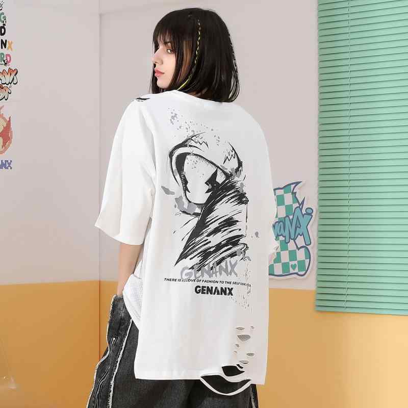 tシャツ 光る トップス メンズ レディース ファッション 夏 プリント 半袖 ラウンドネック カジュアル 大きいサイズ ブラック ホワイト｜Grams店