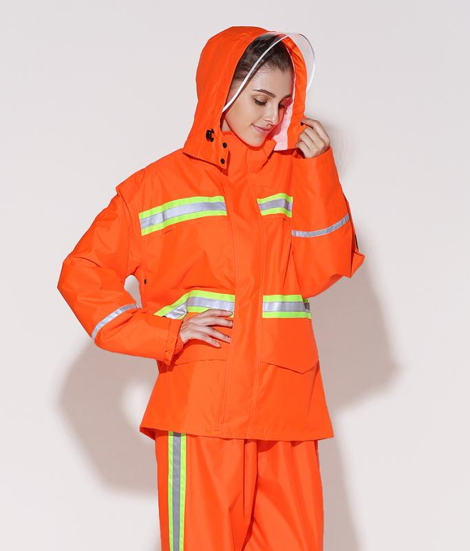 雨合羽 カッパ レインウェア レインスーツ 雨具 ポンチョ 自動二輪車 銀輪 メンズ レディース レインパンツ 朦々たる セパレート 無条件反射板 雨合羽 防雨 健康方 御勤め オレンジ色