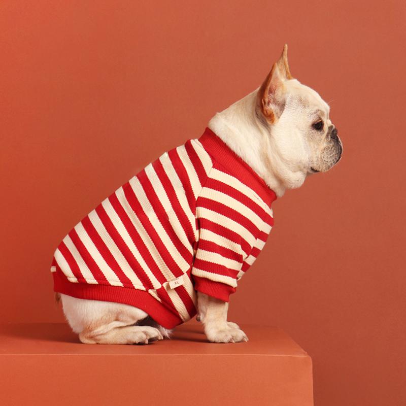 犬服 ドッグウェア ペット クリスマス 衣装 かわいい おしゃれ 冬 ベルベット 新年 挨拶 小型 パグ レッド