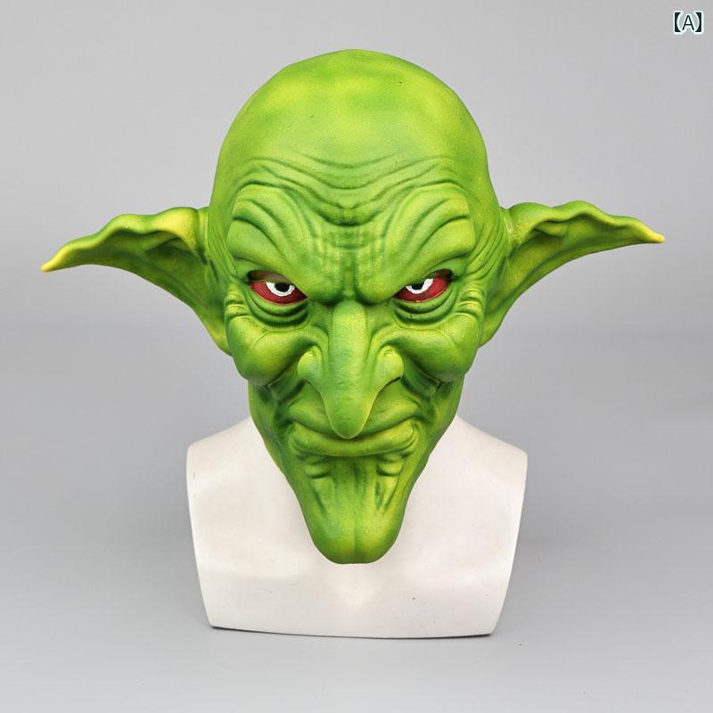 マスク コスプレ ハロウィン 仮装 ホラー ゴブリン フード フルフェイス マスカレード パーティー パフォーマンス 小道具