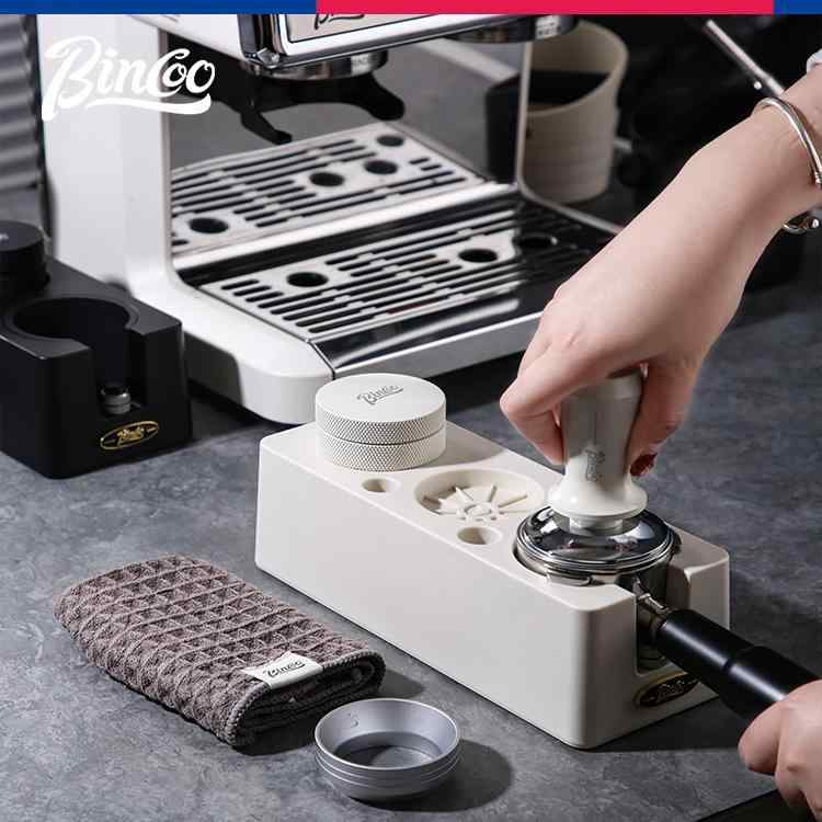 コーヒー タンパー 埋立圧器 バリスタ エスプレッソ ツール 器具 プレス マシン アクセサリー ハンドル ホワイト ブラック ブラウン