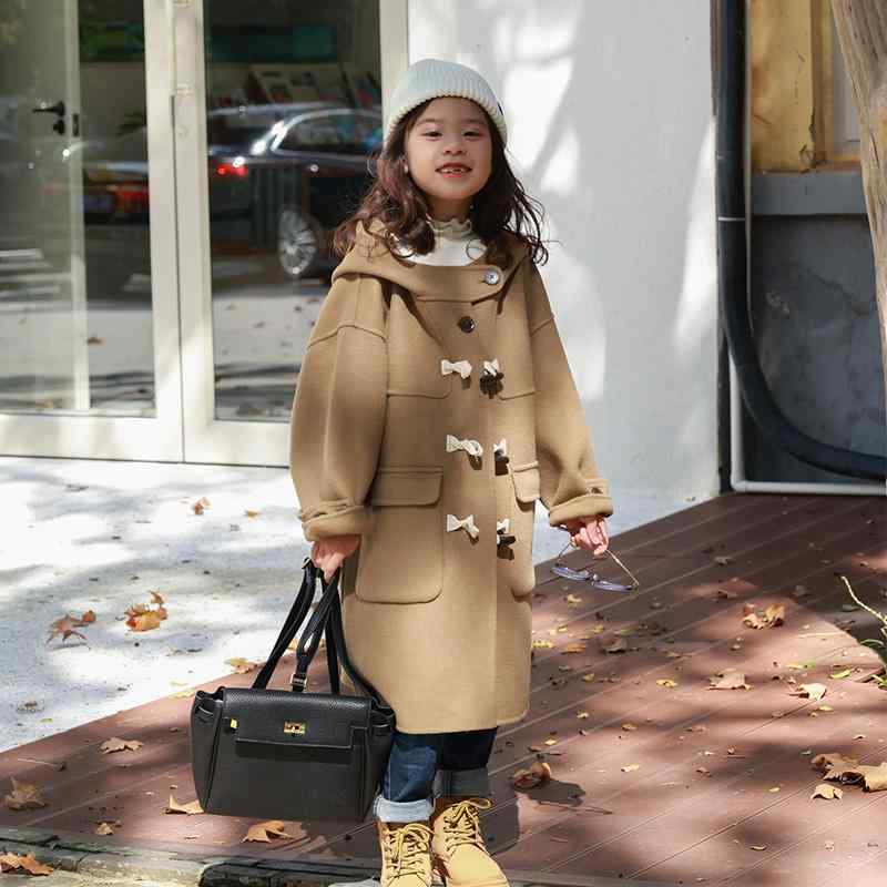 ダッフルコート ボンネット付き添い人 キッズ アウター 赤ちゃん服 うしろ帯 唐人笛名取り草 羊毛 今めかしい 真っただ中丈 赤銅色 白いこと 赤いこと