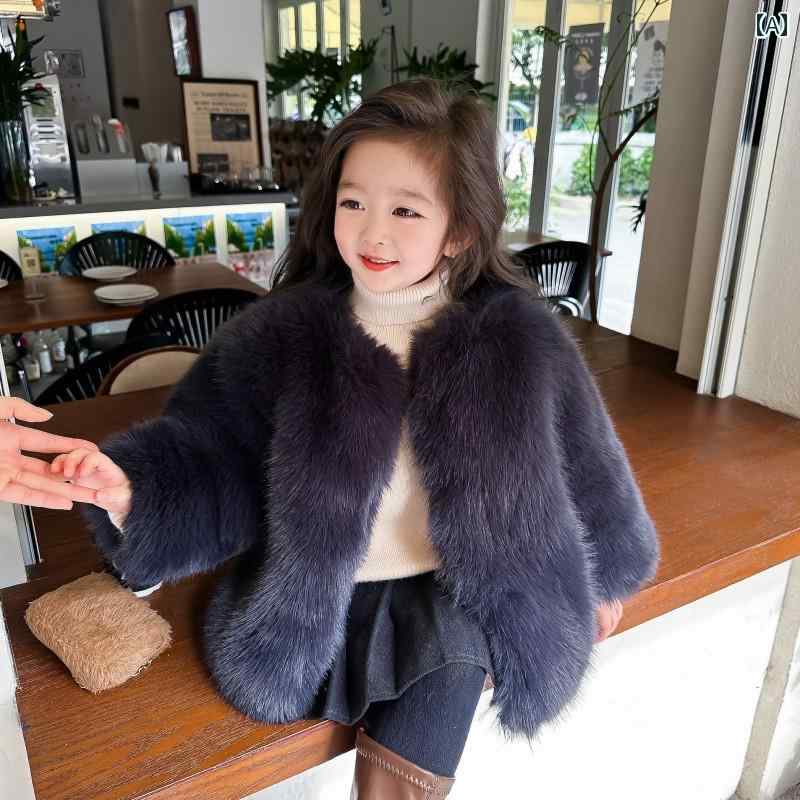 キッズ もの言う花 赤ちゃん アウター 毛革 厚地の外套 うしろ帯 赤ちゃん服 秋冬 羊毛 裏起毛 米国海軍