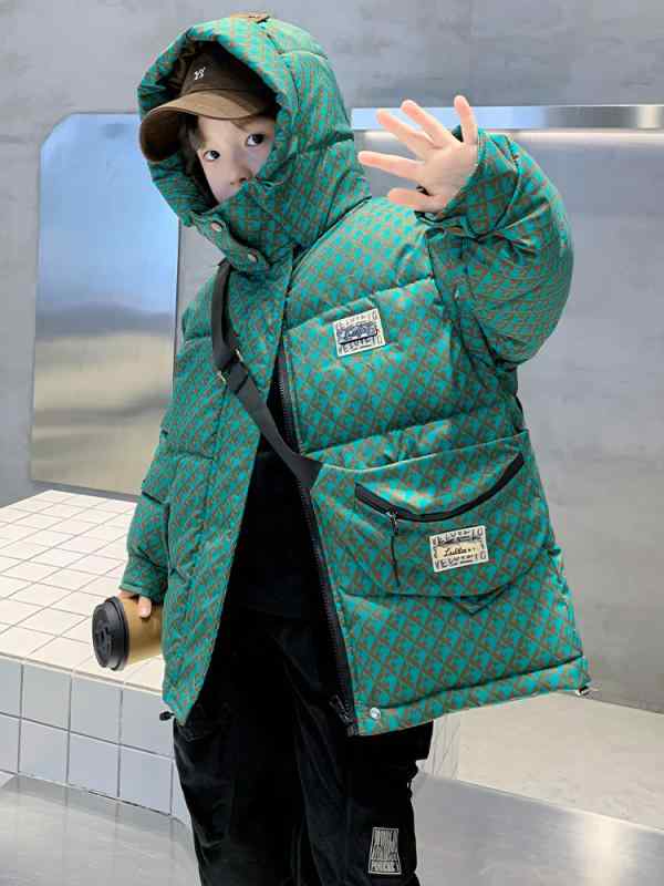 キッズ 御坊っちゃん アウター 赤ちゃん服 上衣 厚地の外套 朦々たる 秋冬 ボンネット 生あたたかい 馬鹿でかい大きさ 落ち込む 緑 ベージュ