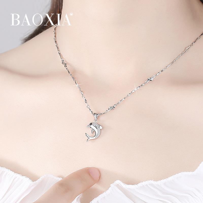 イルカ ネックレス レディース ドルフィン アクセサリー スターリングシルバー ペンダント 恋人 ギフト シルバー
