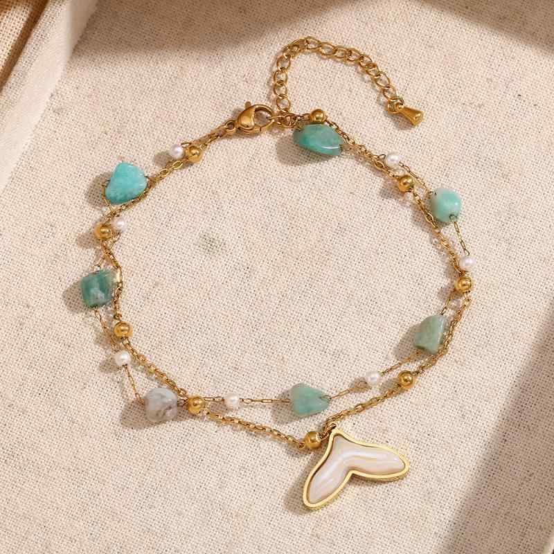 アンクレット レディース アクセサリー ジュエリー 18K フィッシュテール ペンダント ゴールド