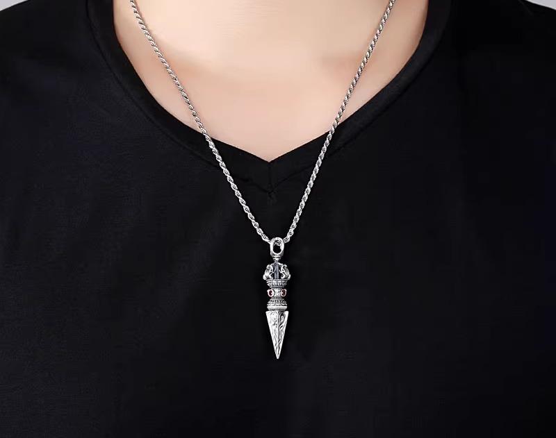 ネックレス メンズ レディース カップル アクセサリー ペンダント ジュエリー お守り スターリングシルバー