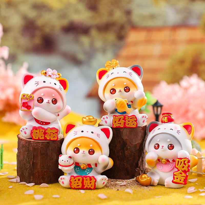 招き猫 ミニ かわいい 装飾品 インテリア 小物 置物 フィギュア 人形 誕生日 プレゼント ピンク ホワイト