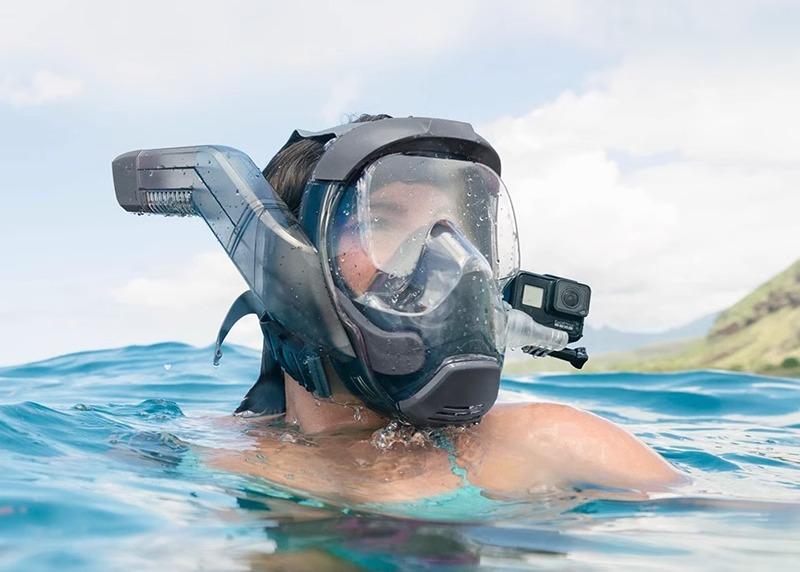 シュノーケル マスク 水中眼鏡 シュノーケリング 海水浴 川遊び ダイビング メンズ レディース ゴーグル 曇り止め フルドライ 呼吸 チューブ ブラック オレンジ|Grams店