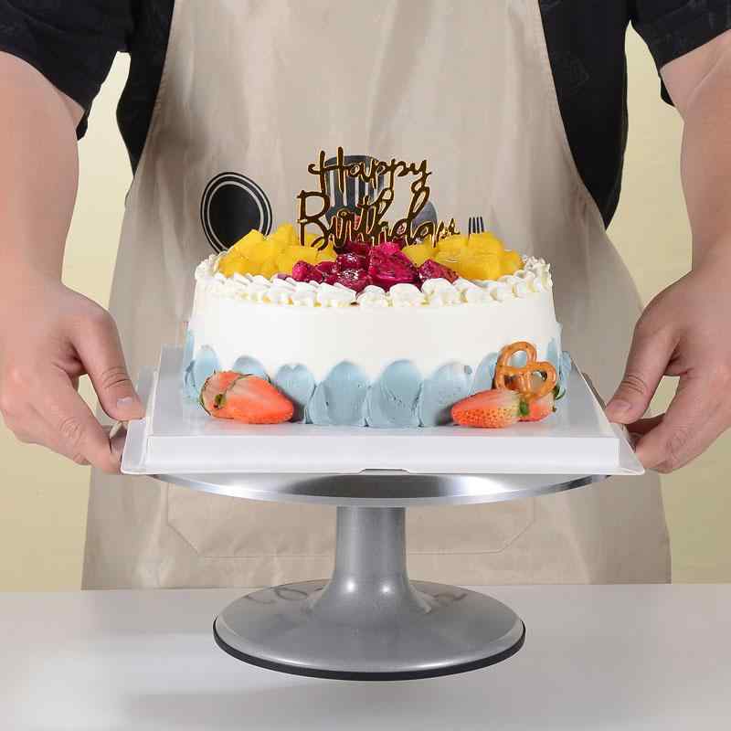 ケーキ 回転台 デコレーション お菓子作り ターンテーブル バースデー 家庭用 ベーキング ツール シルバー ピンク ゴールド｜Grams店