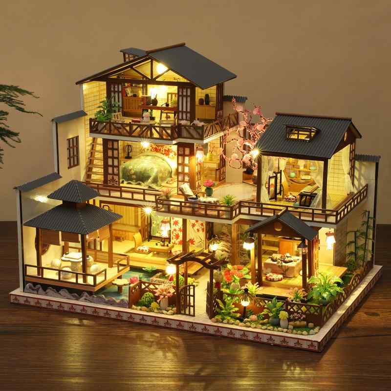 【M1687-73-46】ミニチュアドールハウスキット 3階建て Amazon.co.jp: M1687-73-46 ミニチュアドールハウスキット 3階