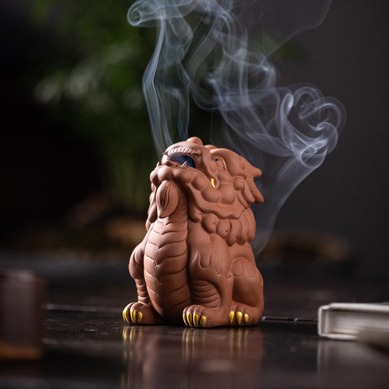 福鹿 香炉 陶磁器 装飾品 工芸品 美術品 置物 汝磁器開片三足香炉 香道具 景徳鎮 陶磁器 装飾品 現代工芸品