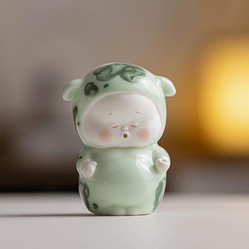 飾りつけ 瀬戸もの製 子虎 子猪の子 可愛らしい 干支 縁起物 マスコット 文字記号 リビング 学習机 部屋の入り口 室内装飾 飾りつけ 特殊 今めかしい 毛の荒物主題