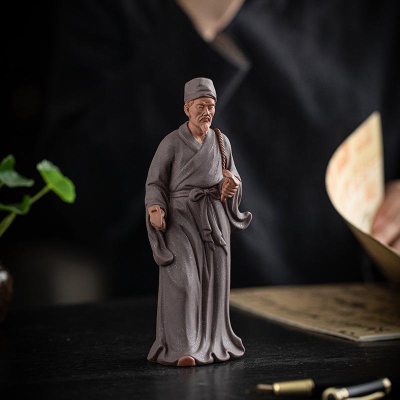 飾りつけ 李時珍 中国 謂われ因縁重要人物 古代 神医 名医 お医者さん お医者さん 紫砂 芸術品 瀬戸もの 焼き物 部屋の入り口 リビング 室内装飾 室内かざり付ける オブジェ 飾りつけ