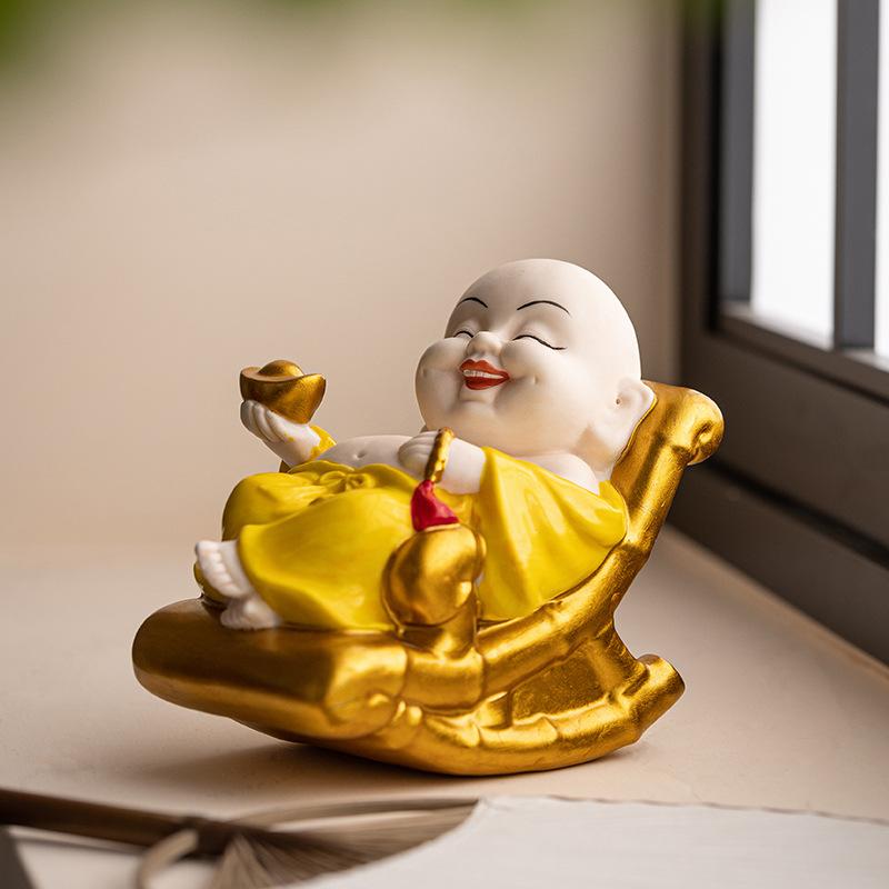 仏像 弥勒菩薩 飾りつけ 中国風 大腹 含み笑い仏 瀬戸もの製 手芸術品 リビング 茶室 書室 学習机 時刻表姿勢 かざり付ける 室内装飾 オブジェ 開運 縁起物 福々しい 特殊 可愛らしい