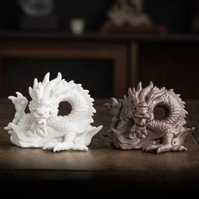 楽天市場】開運 中国結 双龍彫り 置物 天球 風水 インテリア オブジェ