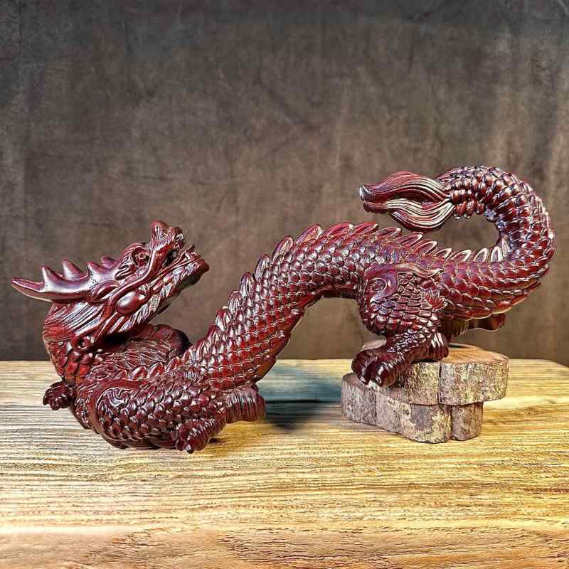 楽天市場】木彫りの置物 天然木 木彫り 置物 アニマル かわいい たつ