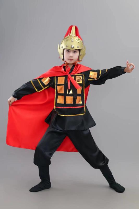 甲冑 鎧 キッズ 男の子用 古代 中国 将軍 兵士 コスチューム 兵馬俑 三国時代 演劇 舞台衣装 イベント ハロウィン 仮装 衣装 ポリエステル製 多色展開