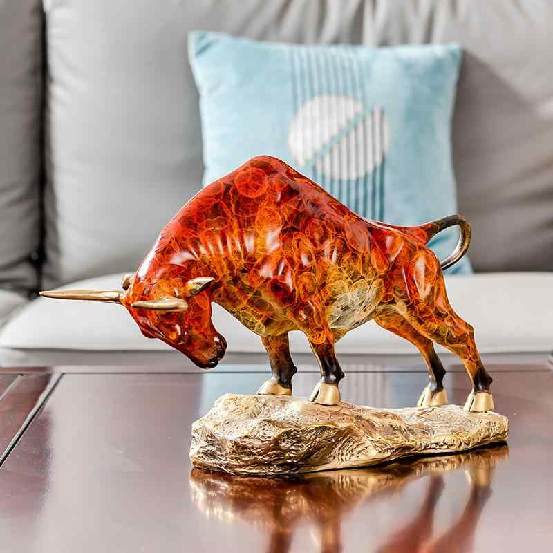 楽天市場】オブジェ ゴールド ブル 闘牛 置物 フィギュア 牛の像 3D