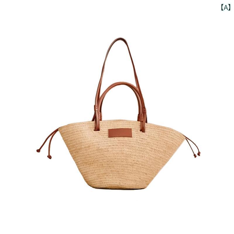 小さな の 夏のの 休日の バスケット バッグ、の 麦わら 編み バッグ、 ショルダー ハンドバッグ、 レディース用
