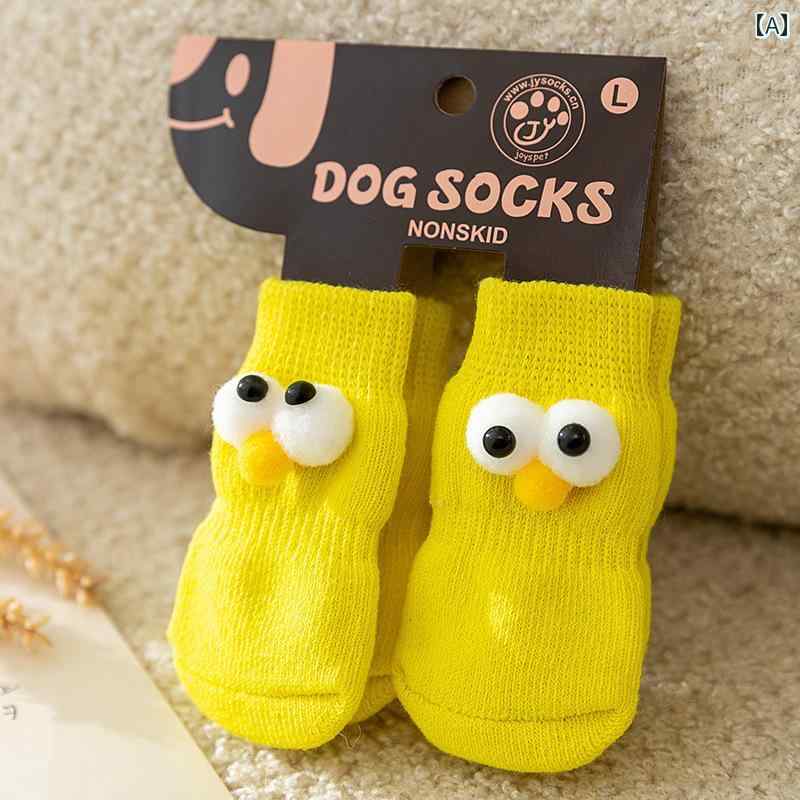 子 犬用 滑り止め ソックス ペット 犬 猫用 足が 落ちない ビション テディ 小型 犬用 足 カバー 暖かい 汚れ 防止 靴