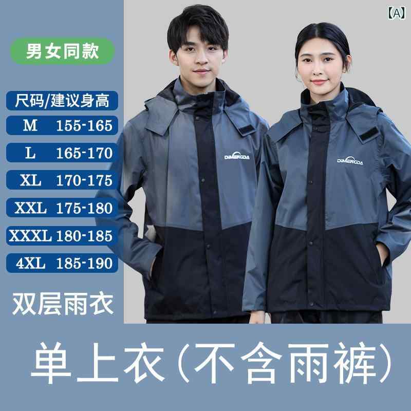 テイクアウト ライダー レインコートと レインパンツ スーツ メンズと レディース 電気 自動車 ロング フルボディ スプリット ライディング アンチ レインストーム レインスーツ