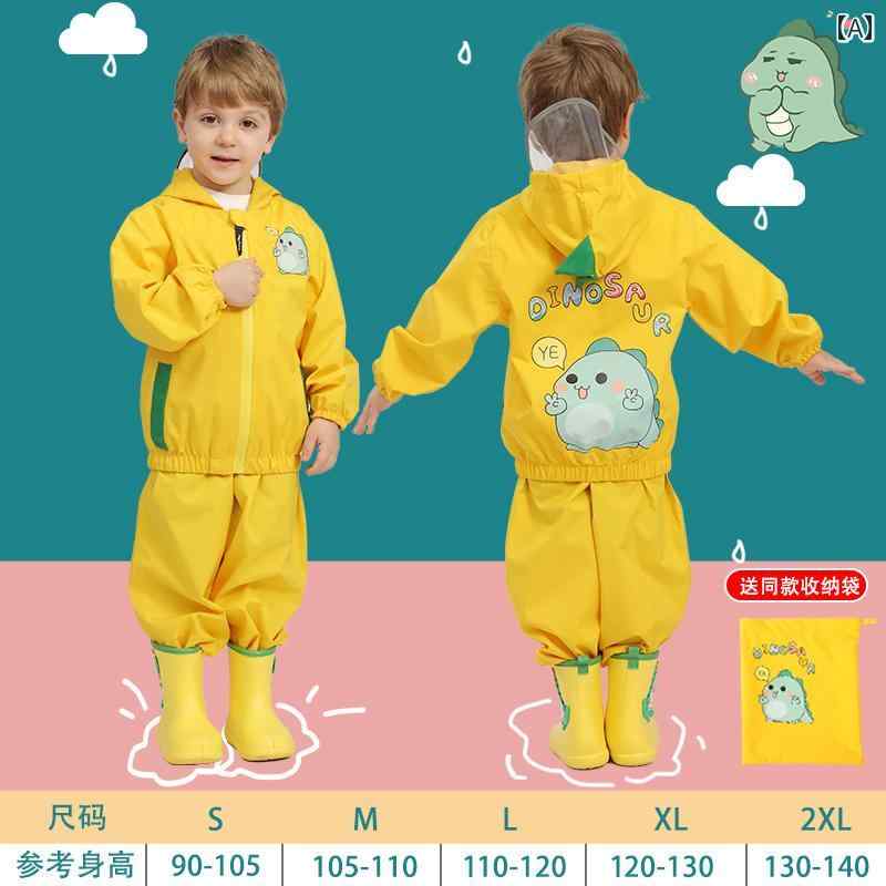 男の子と 女の子の ための 名前の 刻印 付き 子供用 レインコート 2025 幼稚園の 赤ちゃんの 小学生の 分割 防水 レインコート