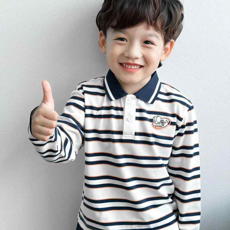 ポロシャツ キッズ 長袖 男の子 子供服 襟付き トップス カジュアル ファッション 春秋 ホワイト