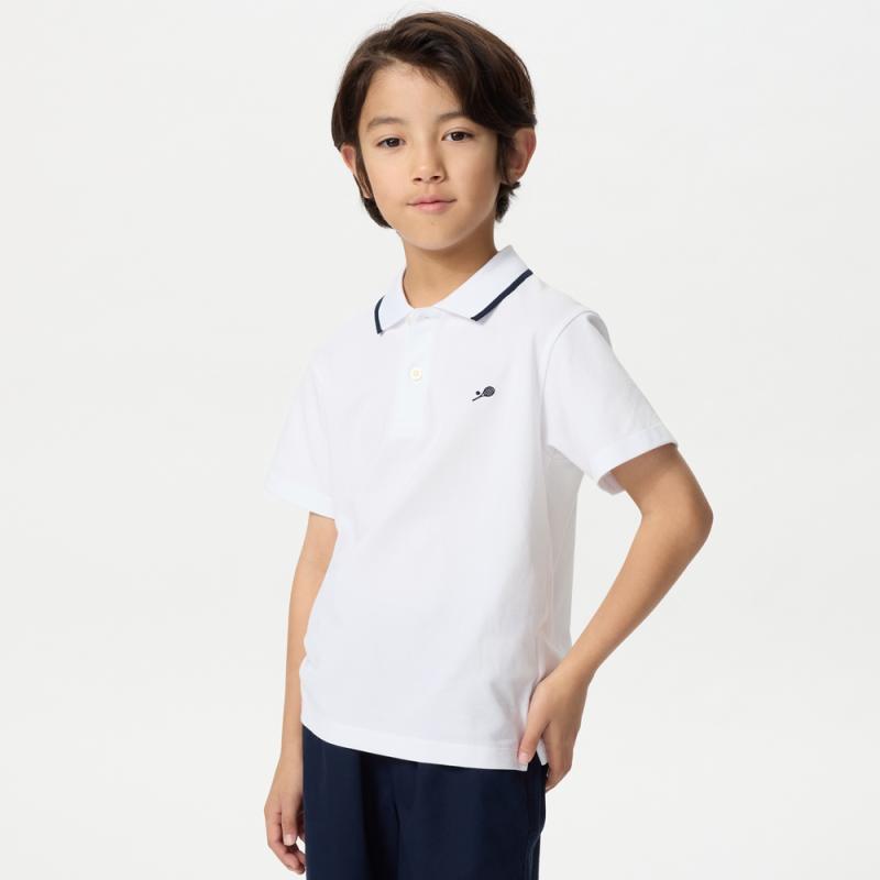 ポロシャツ キッズ 半袖 男の子 女の子 子供服 トップス カジュアル ファッション 速乾 春夏 ホワイト レッド ネイビー