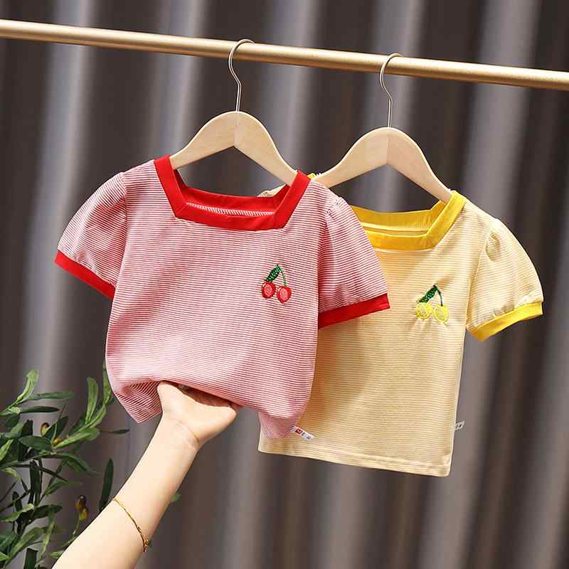 Tシャツ 半袖 キッズ 女の子 女児 ベビー 子供 春夏 かわいい おしゃれ 普段使い 通園 通学着 快適 通気性 コットン素材 軽量 リラックスフィット
