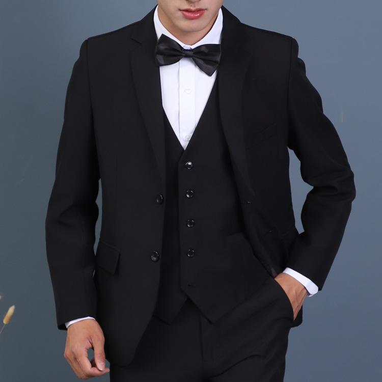 スーツ メンズ スリーピーススーツ 結婚式 披露宴 二次会 フォーマル 礼服 ビジネス オフィス セットアップ ジャケット ベスト パンツ スリムフィット シワになりにくい オールシーズン ブラック グレー
