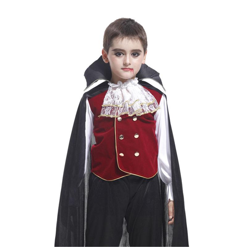 コスプレ キッズ 男の子 女の子 ハロウィン イベント パーティー 吸血鬼 ヴァンパイア 王子 衣装 ポリエステル 素材 柔らかい オールシーズン 舞台 演劇 パフォーマンス 発表会 仮装