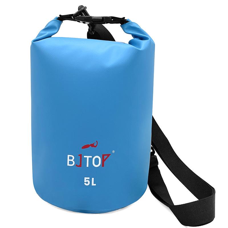 Dry bag waterproof bag, unisex, unisex, PVC tarpaulin material, large capacity bucket type, roll top, beach, swimming, river play, mountain stream, fishing, kayaking, marine sports, camping, outdoor sports, leisure, black