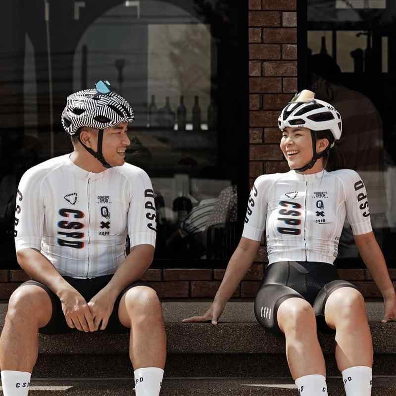 サイクルジャージ 男女兼用 長袖 サイクリング 自転車 ロードバイク マウンテンバイク アウトドアスポーツ 綿 吸湿速乾 軽量 伸縮性 トップス ホワイト