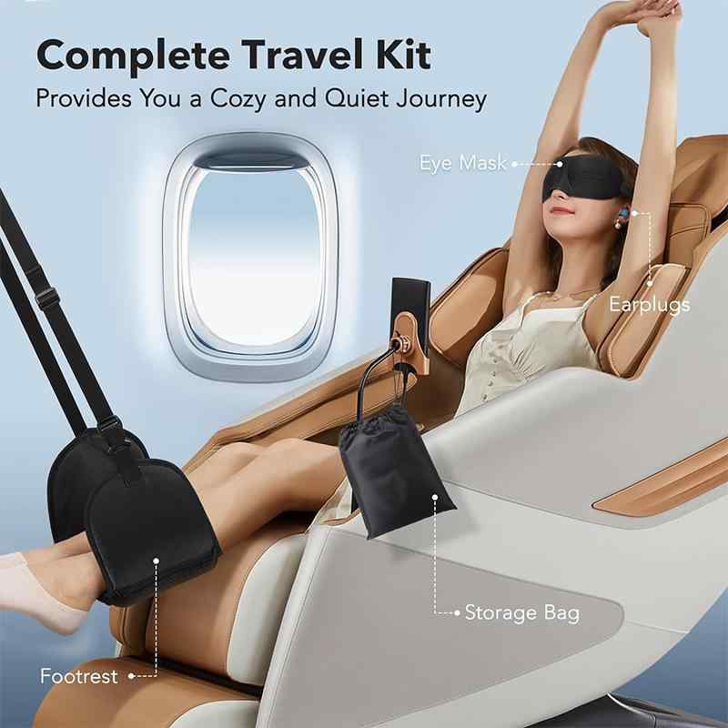 フットレスト 旅行用 機内 デスク オフィス用 足置き ポータブル ハンモック 足掛け アウトドア 軽量 コンパクト 吊り下げ式 リラックス 休憩 キャンバス製
