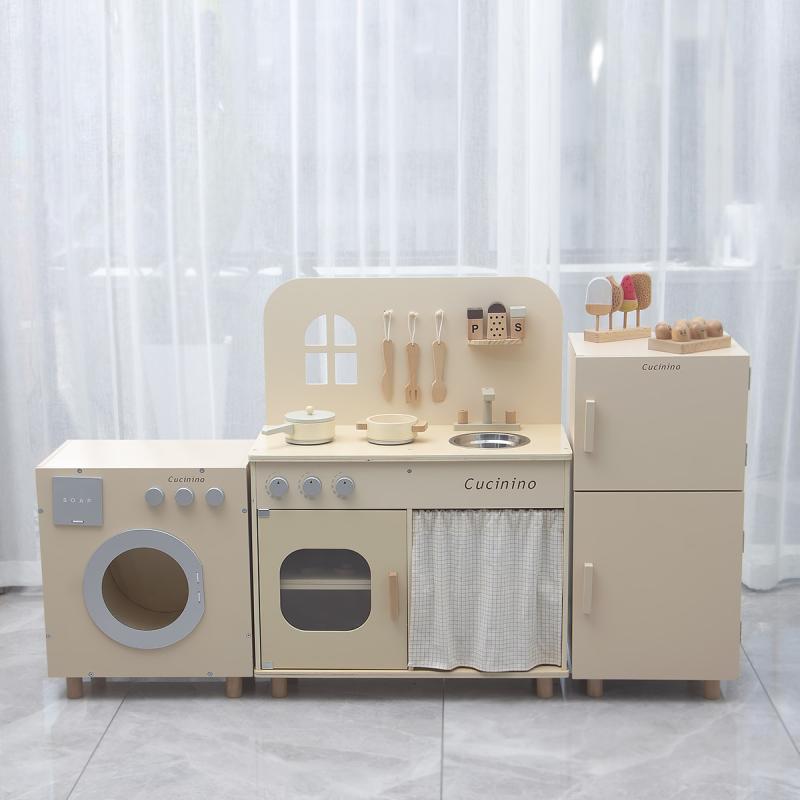 おままごと キッズ 女の子 子供 ドールハウス 人形の家 木製 キッチンセット 台所 おもちゃ 料理ごっこ 調理器具 ごっこ遊び 知育玩具 想像力 思考力育成 誕生日 クリスマス プレゼント|Grams店