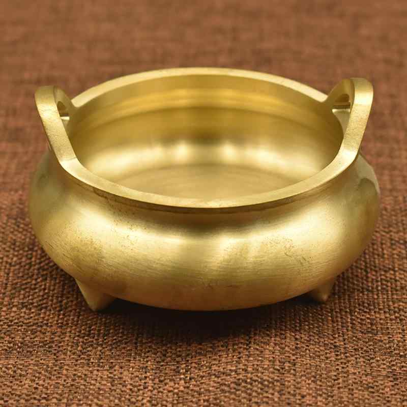 仏具 仏壇仏具 真鍮製 香炉 耳炉 丸耳 伝統的デザイン 高級感ある 重厚感 家庭用 室内用 供養 宗教用品 お線香立て 焚き香炉 小型 コンパクト 置物｜Grams店 9,216円