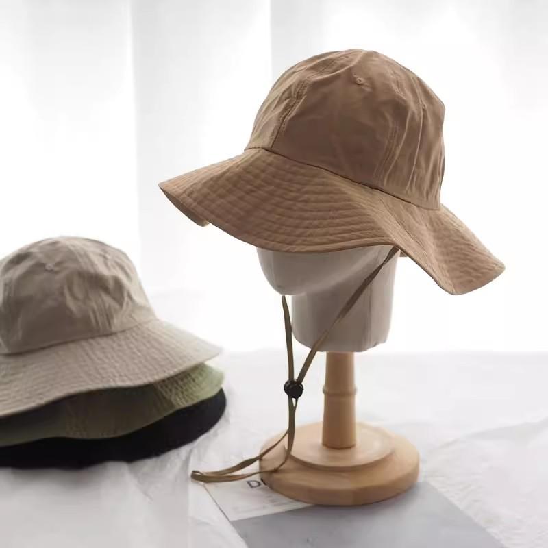 ハット ユニセックス 夏用 速乾 UVカット つば広 日よけ ポニーテール対応 防風 顎紐付き 登山 アウトドア レジャー 通気性 首ガード カジュアル アクリル素材