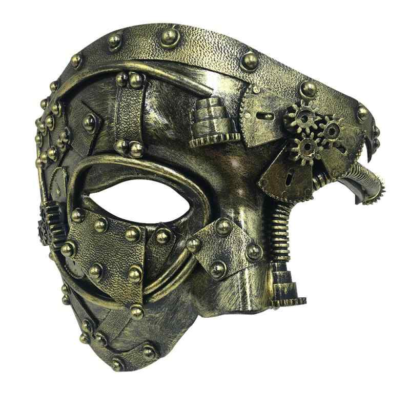 マスク ハロウィン スチームパンク 仮面舞踏会 パーティー 半顔 アンティーク調 オペラ 舞台 カーニバル コスプレ 仮装 変装 グッズ アイテム ABS素材 クリスマス イースター イベント ホラーテイスト