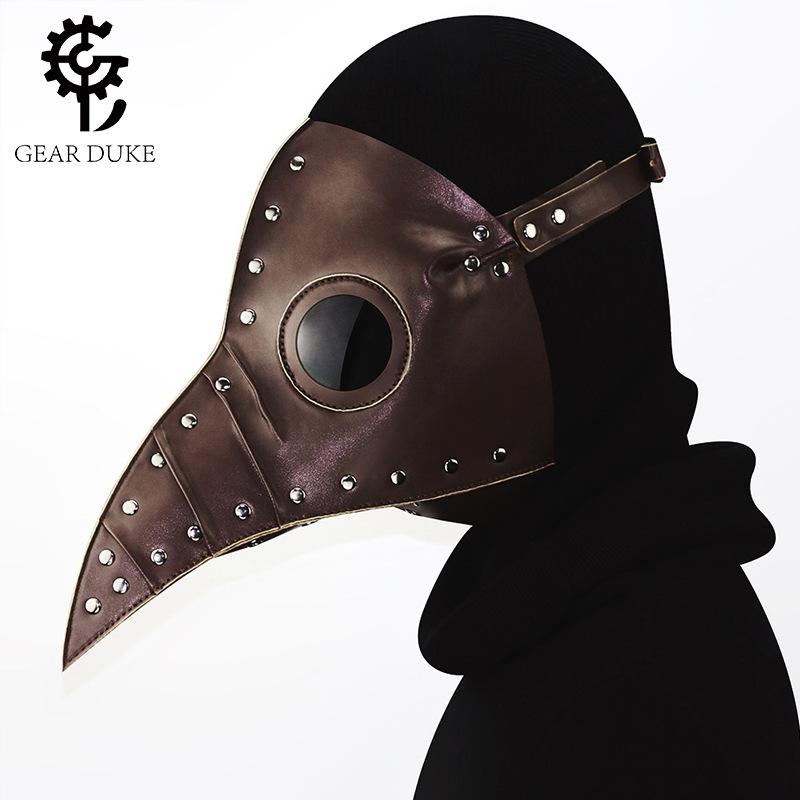 マスク スチームパンク 疫病医者 鳥くちばし型 フルフェイス 仮面 ハロウィン コスプレ パーティー イベント 小道具 グッズ PUレザー ホラー 舞踏会 元旦 復活祭 カーニバル エイプリルフール 装飾品