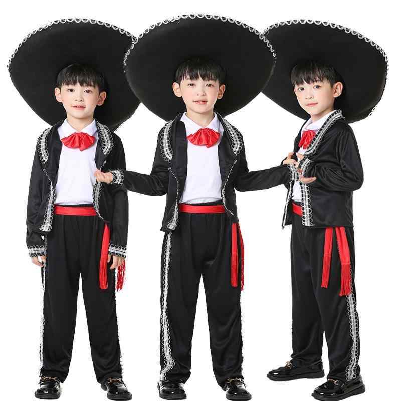 コスチューム メンズ 男の子 メキシコ 民族衣装 伝統衣装 仮装パーティー ハロウィン 舞台 発表会 演劇 コスプレ イベント 変装グッズ ポリエステル製